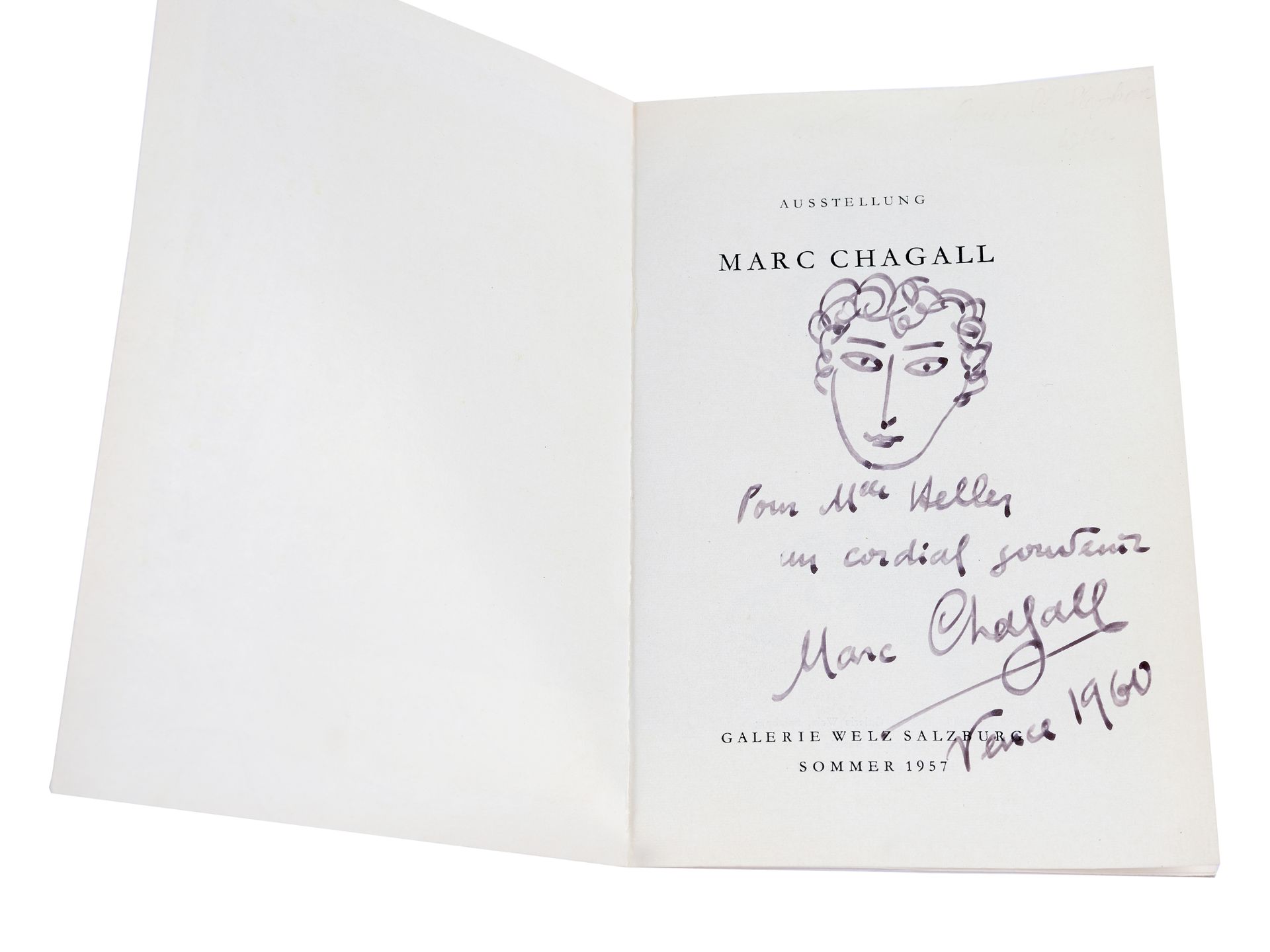 Kleines Heft mit Widmung des Künstlers Marc Chagall