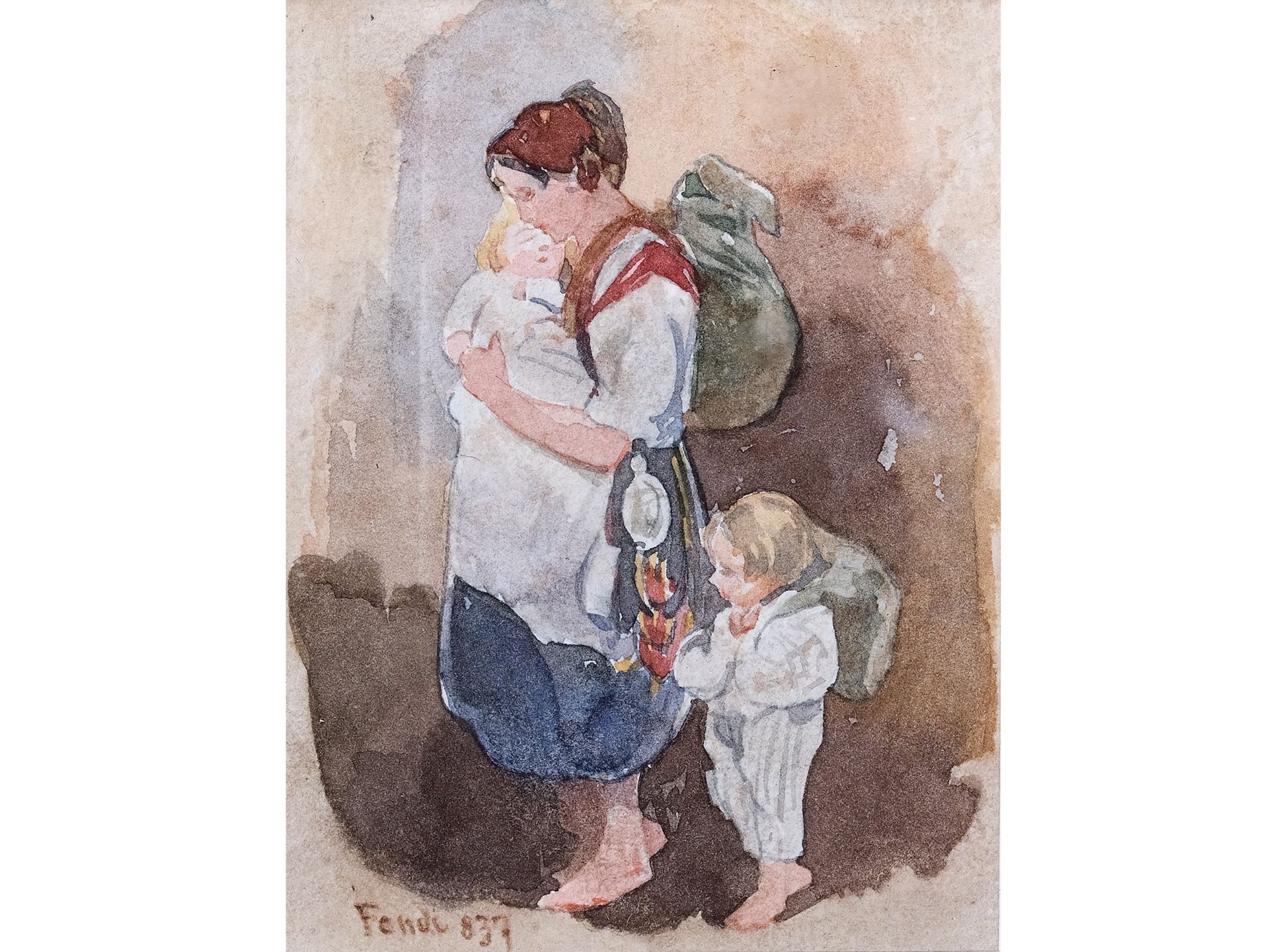 Peter Fendi, Vienna 1796 - 1842 Vienna, Mother with children