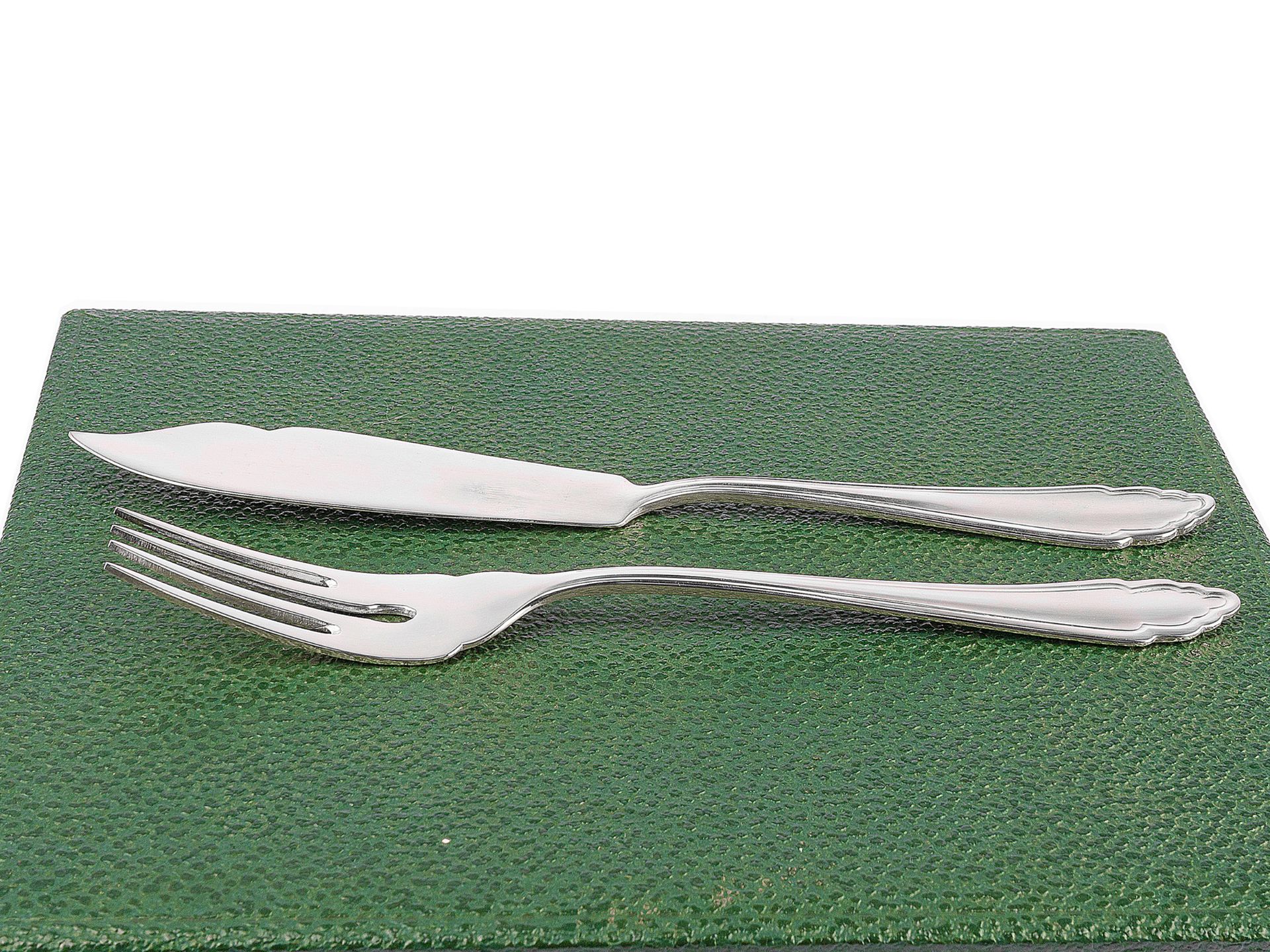 Fish cutlery for 6 persons, 800 silver marked - Image 2 of 5