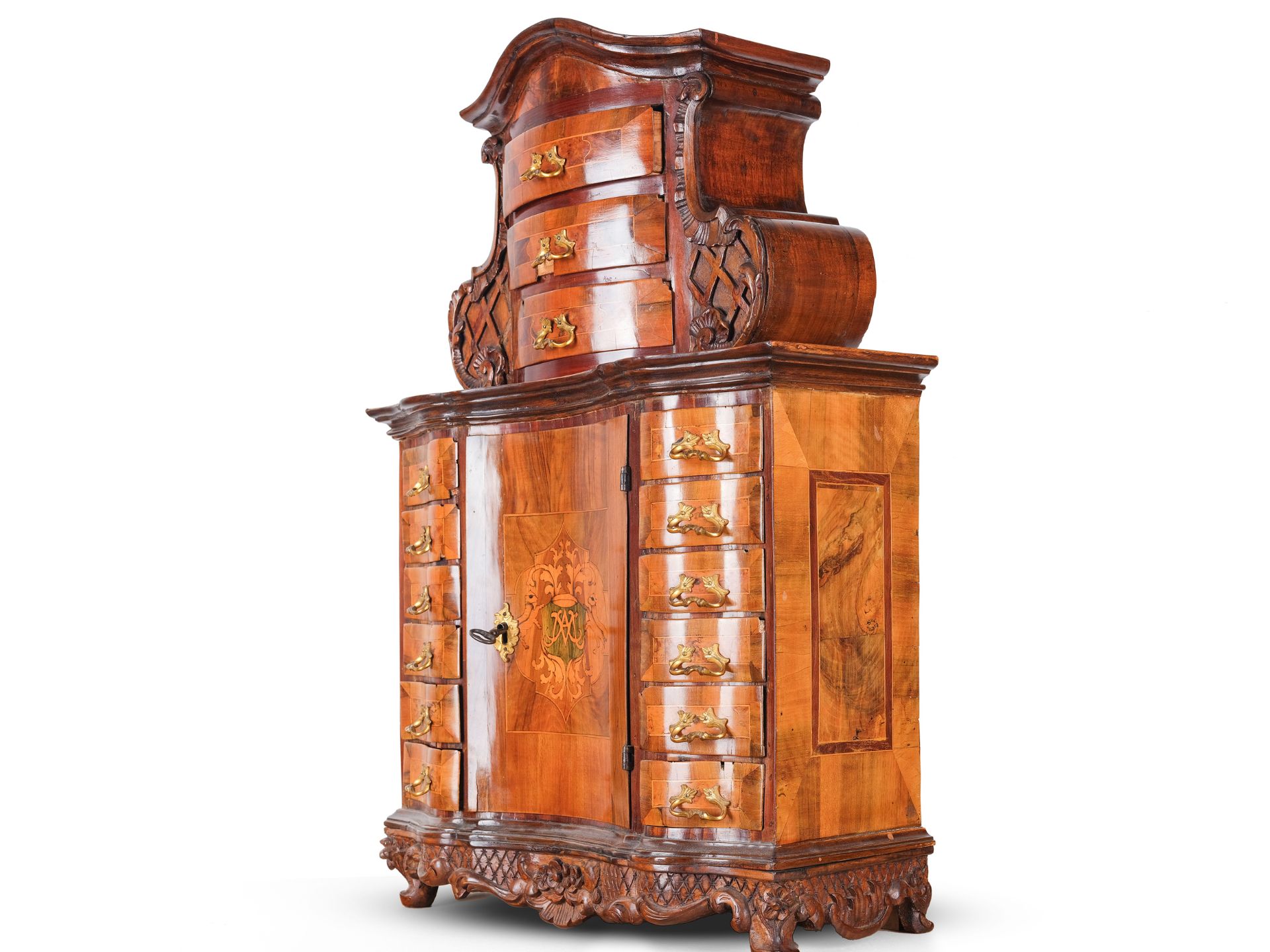 Miniature top cabinet, South German, Mid-18th century - Image 3 of 4