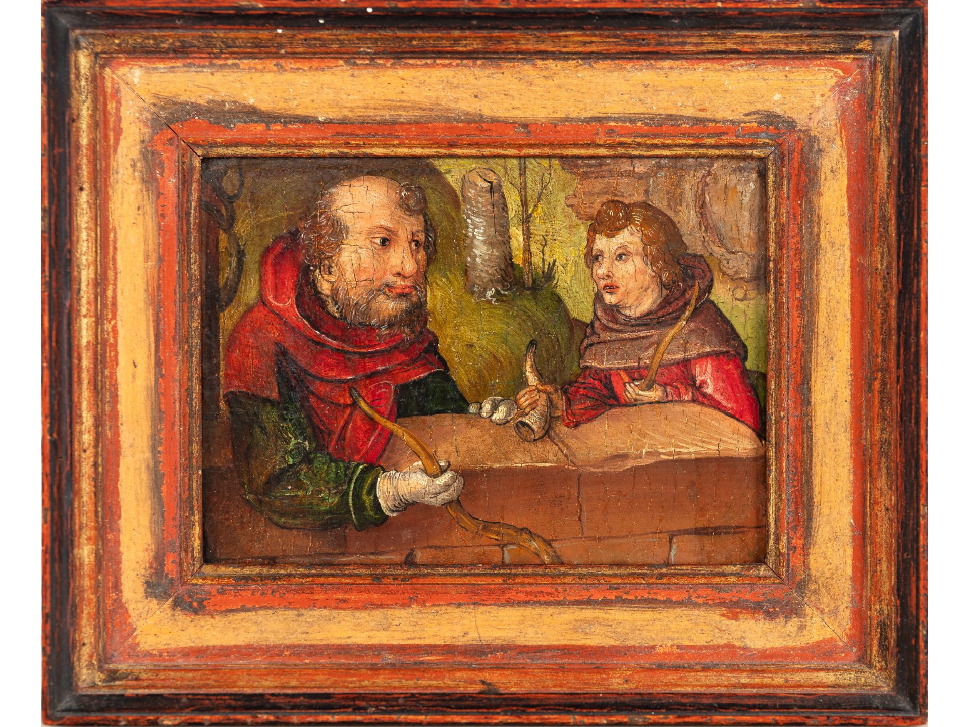 Oberrheinischer Meister, Ende 15. Jahrhundert/Anfang 16. Jahrhundert, Zwei Jäger - Bild 2 aus 3