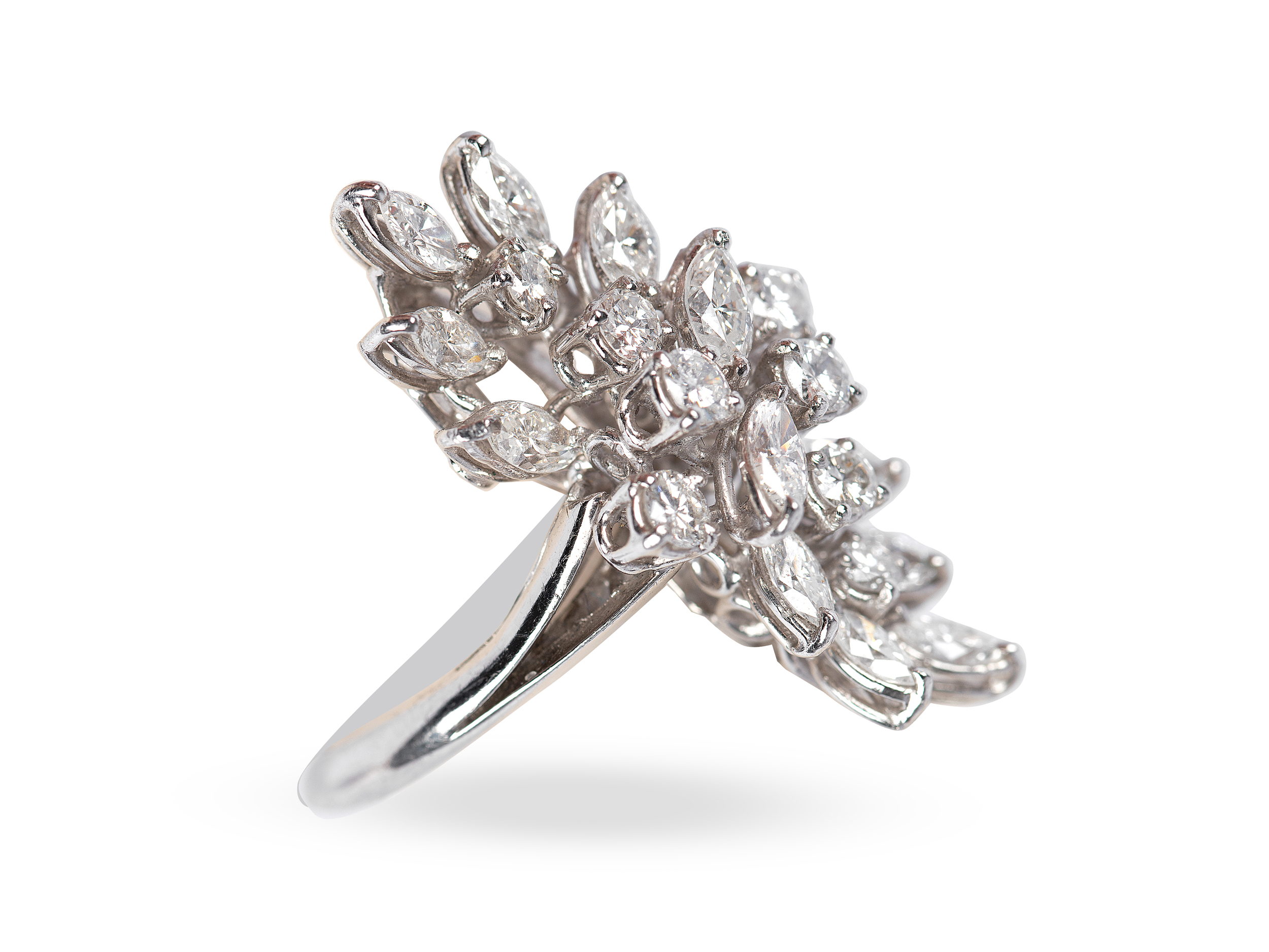 Lady’s ring, 2nd half of 20th century, Platinum/18 ct white gold? - Image 2 of 2