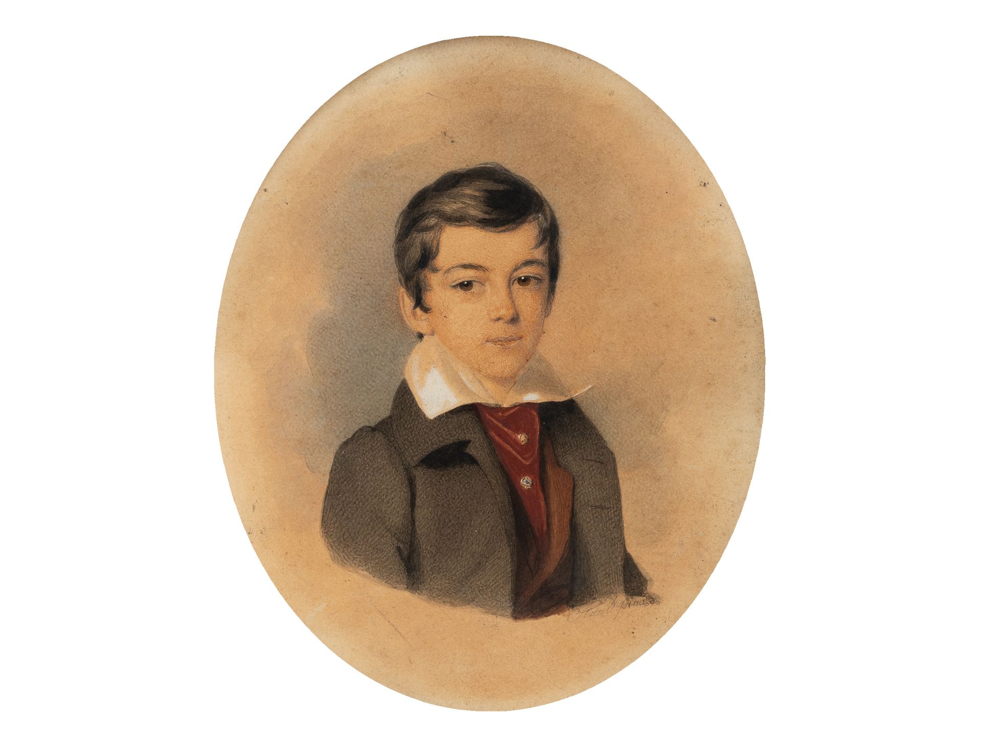 Andreas Staub, Mariakirch in Alsace 1806 - 1839 Vienna, Boy's portrait