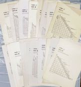 Large quantity (50+) of 1960s London Transport FARECHARTS for RT buses and for routes numbered