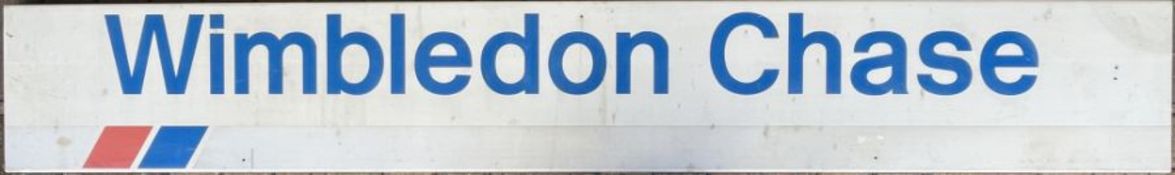 Network SouthEast STATION PLATFORM SIGN from Wimbledon Chase on the former SR Sutton Loop line,