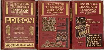 3 x 1920s/30s issues of Garcke's MOTOR TRANSPORT YEAR-BOOK & DIRECTORY, the 'bible' of the bus