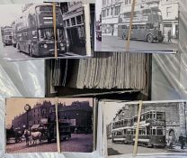 From the David Harvey Photographic Archive: a box of c850 b&w & colour, postcard-size PHOTOGRAPHS of