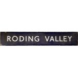 London Underground enamel PLATFORM SIGN from Roding Valley station on the Hainault loop of the
