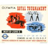 1939 London Transport panel POSTER 'Royal Tournament' by John Stewart Anderson. Anderson designed