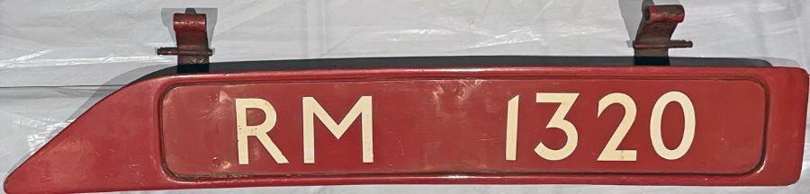 London Transport Routemaster BONNET FLEETNUMBER PLATE from RM 1320. The original RM 1320 entered