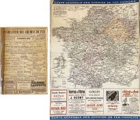 1931 French Railways NATIONAL TIMETABLE. A large format issue dated 1-14 August 1931 with 394