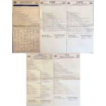 Selection (5 ) of London Transport 1940s/50s paper TROLLEYBUS FARECHARTS comprising route 581
