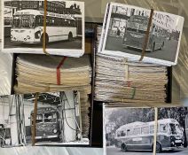 From the David Harvey Photographic Archive: a box of 1,100+ b&w, postcard-size PHOTOGRAPHS of