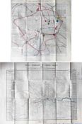 Pair of fold-out RAILWAY MAPS prepared for the 1901-05 Parliamentary Sessions: firstly, Proposed