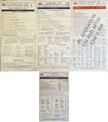 Selection (4) of 1930s London Transport paper TRAM FARECHARTS for routes 1 dated June 1937, route 13