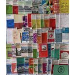 Large quantity (60+) of 1950s-70s bus TIMETABLE BOOKLETS from operators A-E and including