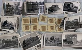 Set of 100 35mm 1950s RAILWAY NEGATIVES plus a good number of matching prints taken by the late