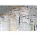 Large quantity (c50) of 1930s-60s Barton Transport TIMETABLE LEAFLETS. All appear to be different. A