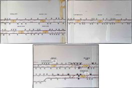 Trio of London Underground SIGNAL BOX DIAGRAMS covering Tufnell Park/Kentish Town/Belsize Park/Chalk