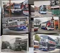 From the David Harvey Photographic Archive: a box 1,000+ b&w & colour, postcard-size bus PHOTOGRAPHS
