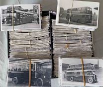 From the David Harvey Photographic Archive: a box of 1,350+ mostly b&w, postcard-size PHOTOGRAPHS of