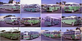 Large quantity (87) of 35mm Agfachrome COLOUR SLIDES of Maltese buses taken 1984-91 during the '
