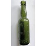 Great Western Railway (GWR) glass BEER BOTTLE (green variant) marked with company title and '