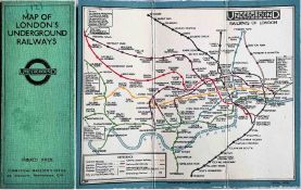 1926 'Stingemore' London Underground linen-card POCKET MAP, this being the 3rd issue and dated April