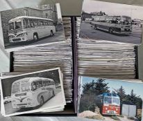From the David Harvey Photographic Archive: a box of 1,100+ mostly b&w, postcard-size PHOTOGRAPHS of