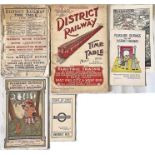 Selection (5) of early District Railway ephemera comprising TIMETABLE BOOKLETS dated June 1873 (