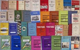 Large quantity (38) of mainly 1950s-60s bus TIMETABLE & FARETABLE BOOKLETS etc from operators N-W