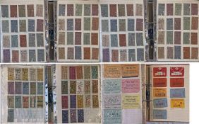 Very large quantity (est 3,300-3,700) of mainly 1940s-50s BUS TICKETS, loose-mounted in 2 large
