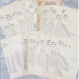 Large quantity (50+) of mainly 1960s London Transport FARECHARTS for RM/RML Routemaster buses and