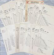 Large quantity (50+) of mainly 1960s London Transport FARECHARTS for RM/RML Routemaster buses and