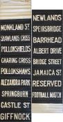 Glasgow Corporation TRAM DESTINATION BLIND from Newlands depôt and for the lower box. A complete,