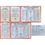 Selection (6) of 1950s/60s London Transport and British Rail letterpress POSTERS comprising 1957