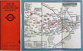 1925 first edition of the 'Stingemore' London Underground linen-card POCKET MAP, dated 11.5.25. In