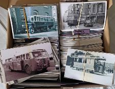 From the David Harvey Photographic Archive: a box of c850 mainly b&w, postcard-size PHOTOGRAPHS of