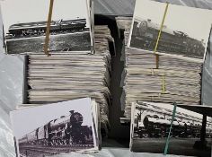 From the David Harvey Photographic Archive: a box of 1,350+ b&w, postcard-size PHOTOGRAPHS of LMS