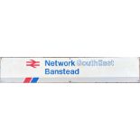 Network SouthEast STATION SIGN from Banstead on the former LBSCR Epsom Downs line. The station was