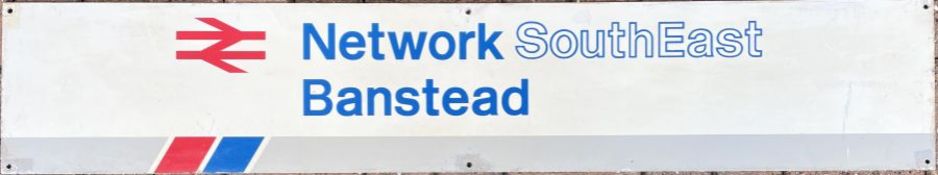 Network SouthEast STATION SIGN from Banstead on the former LBSCR Epsom Downs line. The station was