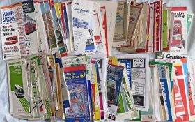 Very large quantity (c400) of mainly 1970s-80s BUS TIMETABLE LEAFLETS & MAPS from a wide range of UK