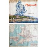 Pair of Great Western Railway (GWR) quad-royal POSTERS: 1946 GWR/SR 'Plymouth - The Spirit of