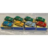 Selection (8) of Matchbox 1-75 Series die-cast MODEL CARS of the 64/64B MG 1100 comprising 4 x green