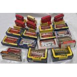 Good quantity (19) of Dinky and Corgi die-cast, boxed MODELS of London buses comprising Dinky 289