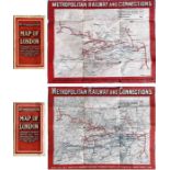 Pair of 1920s/30s Metropolitan Railway MAPS OF LONDON, the Met's own version of the London