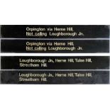 Pair of British Rail (Southern Region) PLATFORM FINGER BOARDS, the first reading 'Orpington via