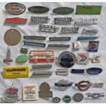 Large quantity (40+) of bus CAP & LAPEL BADGES from a wide variety of operators incl Brighton,