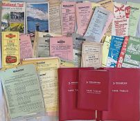 Bundle (150+ items) of Midland Red TIMETABLE LEAFLETS, mainly 1950s-70s, and a handful of fares-