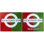 1950s/60s London Transport enamel BUS & COACH STOP FLAG (Request). An amazing example which, despite